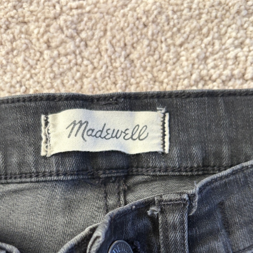 Madewell Black Cali Demi-boot Button-Fly Flare Jeans - Picture 2 of 9